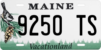 ME license plate 9250TS