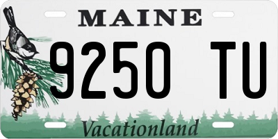 ME license plate 9250TU