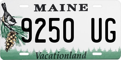 ME license plate 9250UG