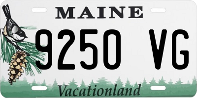 ME license plate 9250VG