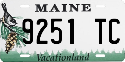 ME license plate 9251TC