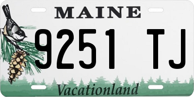 ME license plate 9251TJ