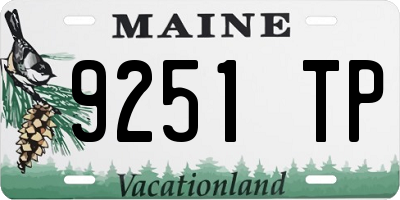 ME license plate 9251TP