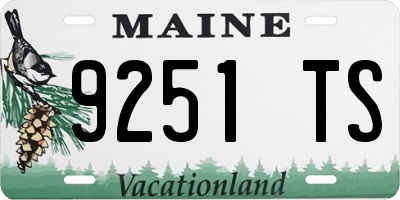 ME license plate 9251TS