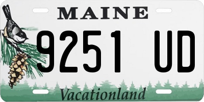ME license plate 9251UD