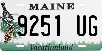 ME license plate 9251UG