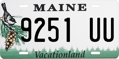 ME license plate 9251UU