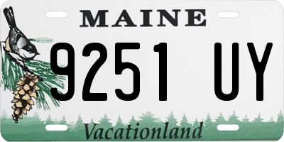 ME license plate 9251UY
