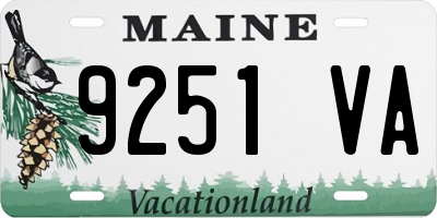 ME license plate 9251VA