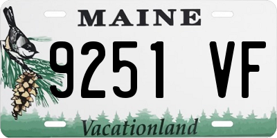 ME license plate 9251VF