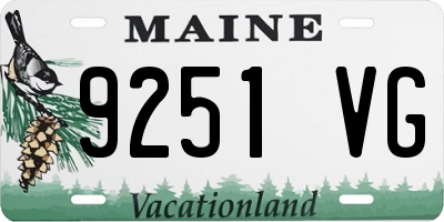 ME license plate 9251VG