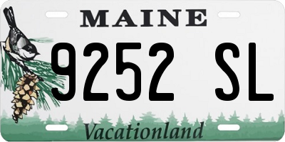 ME license plate 9252SL