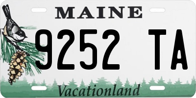ME license plate 9252TA