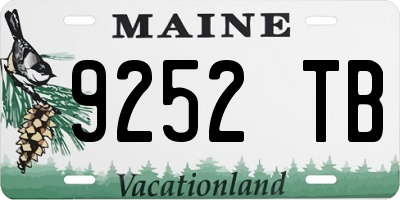 ME license plate 9252TB