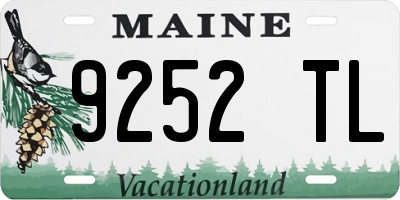 ME license plate 9252TL