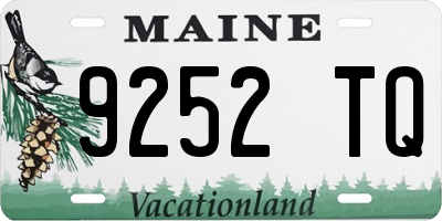 ME license plate 9252TQ