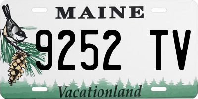 ME license plate 9252TV