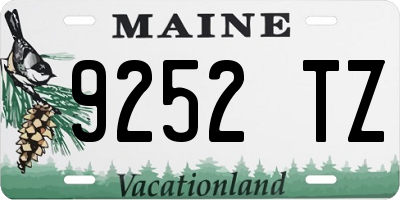 ME license plate 9252TZ