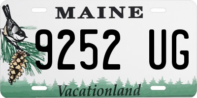 ME license plate 9252UG