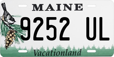 ME license plate 9252UL