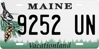 ME license plate 9252UN