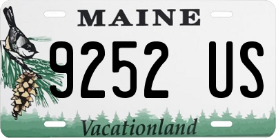 ME license plate 9252US