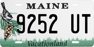 ME license plate 9252UT