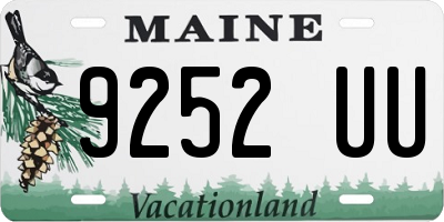 ME license plate 9252UU