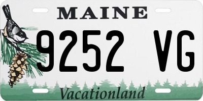 ME license plate 9252VG
