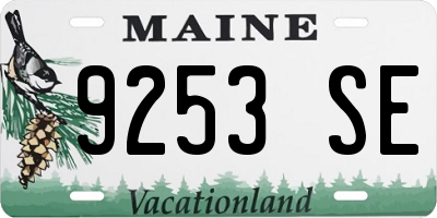 ME license plate 9253SE