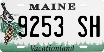 ME license plate 9253SH