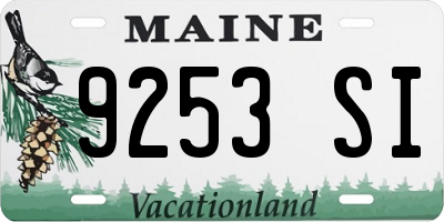 ME license plate 9253SI