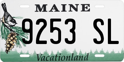 ME license plate 9253SL
