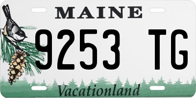 ME license plate 9253TG