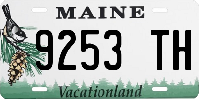 ME license plate 9253TH