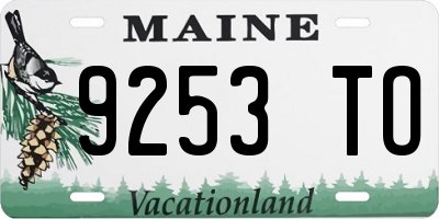ME license plate 9253TO