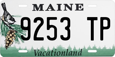 ME license plate 9253TP