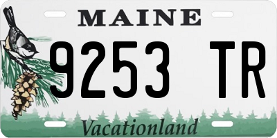 ME license plate 9253TR