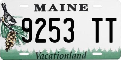 ME license plate 9253TT