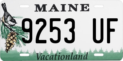 ME license plate 9253UF
