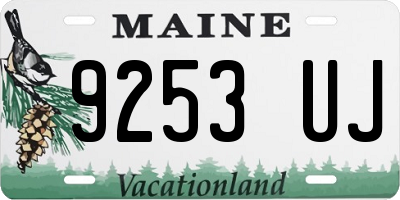 ME license plate 9253UJ