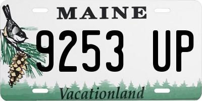 ME license plate 9253UP