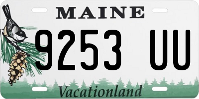 ME license plate 9253UU