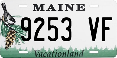 ME license plate 9253VF