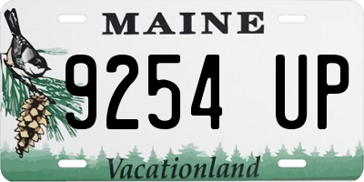 ME license plate 9254UP