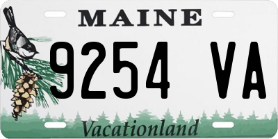 ME license plate 9254VA