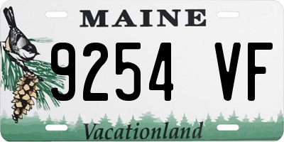 ME license plate 9254VF