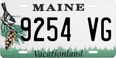 ME license plate 9254VG