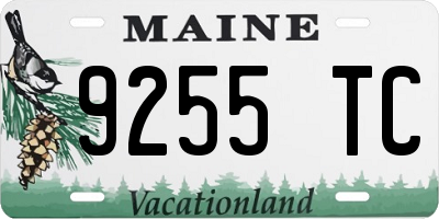 ME license plate 9255TC