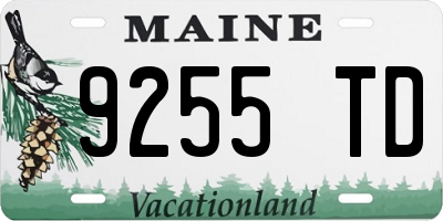 ME license plate 9255TD